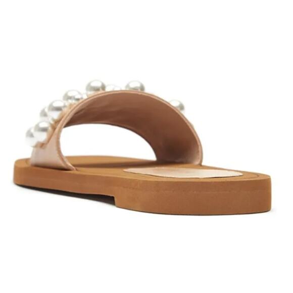 Stuart Weitzman Goldie Slide Adobe Chiffon Calf Size 5B - Picture 2 of 9